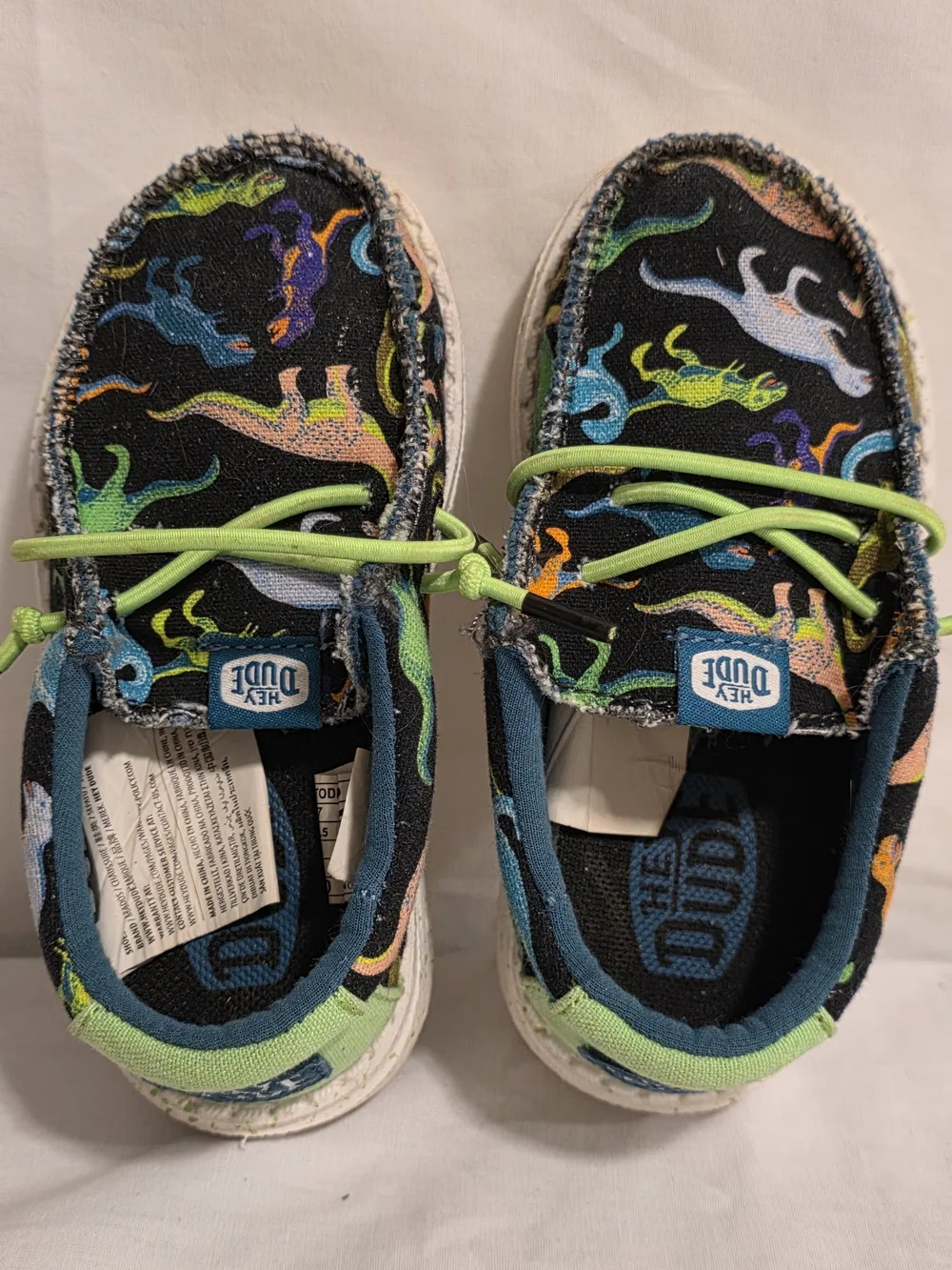Hey Dude Kids Dinosaur Shoes Size 7 Gently Loved Slip On Comfy Preppy Playtime